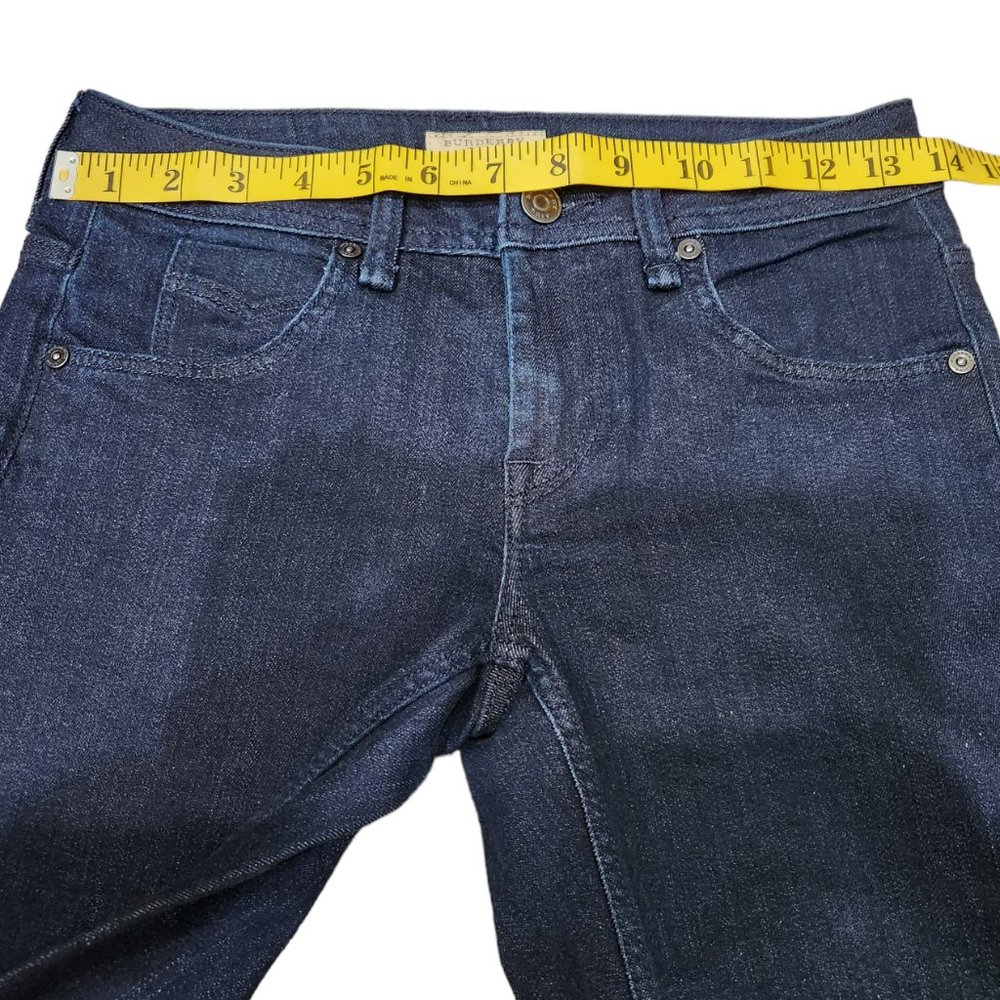 Burberry Brit Women’s Skinny Slim Kensington Mid-Rise Dark Wash Denim Size 24 - Picture 13 of 13